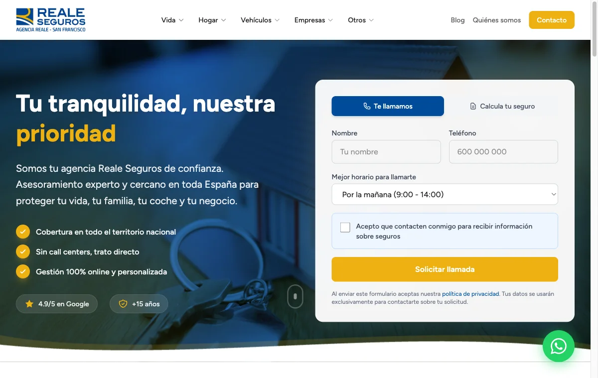 Screenshot de Agencia Reale